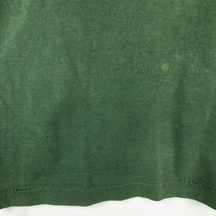 1990'S OLYMPUS MICHIGAN STATE (Michigan State University) College T-shirt, Made in USA, Men's Size L (approx.), Vintage cotton Green type dark green Vintage Second Hand