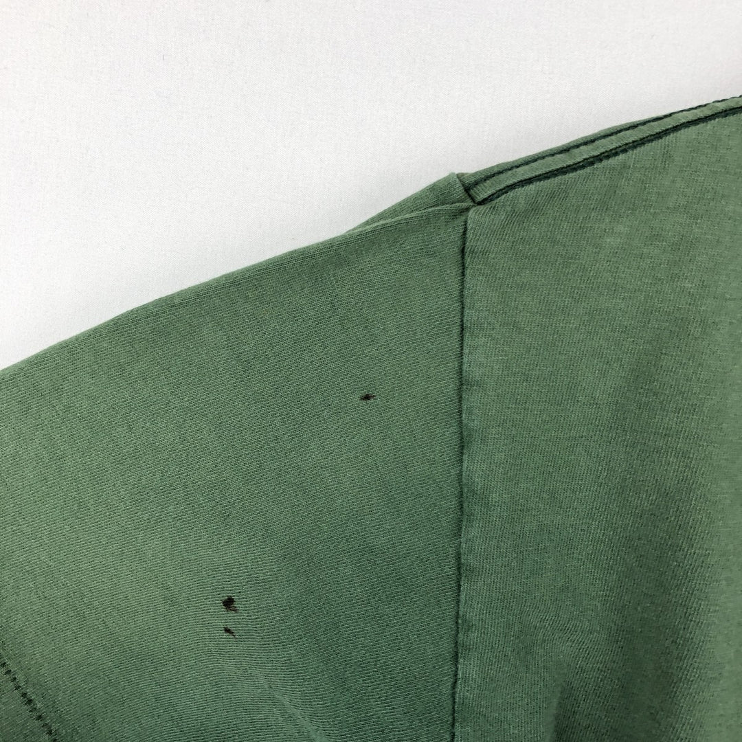 1990'S OLYMPUS MICHIGAN STATE (Michigan State University) College T-shirt, Made in USA, Men's Size L (approx.), Vintage cotton Green type dark green Vintage Second Hand