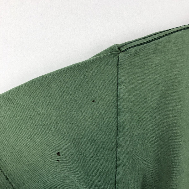 1990'S OLYMPUS MICHIGAN STATE (Michigan State University) College T-shirt, Made in USA, Men's Size L (approx.), Vintage cotton Green type dark green Vintage Second Hand