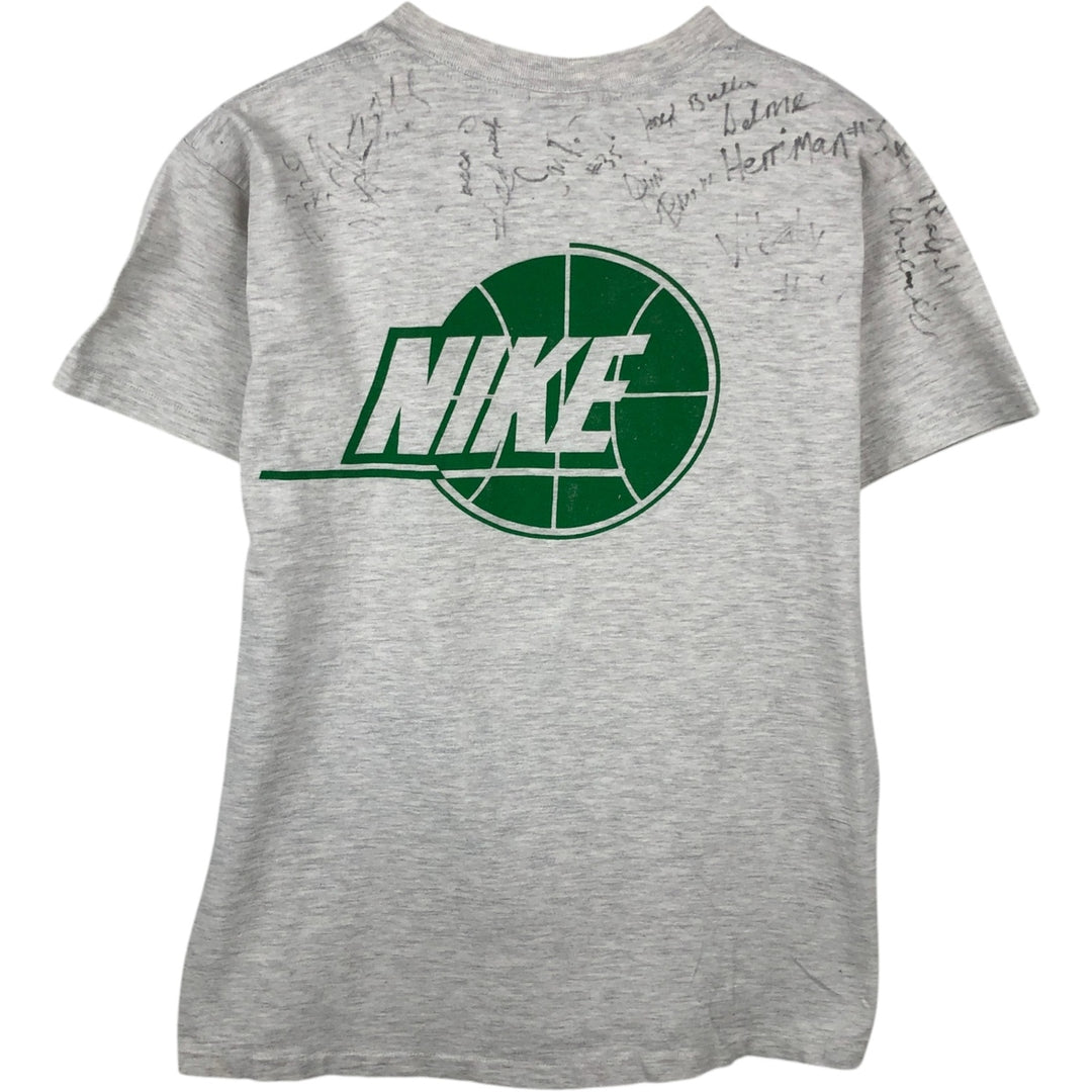 90'S Nike Silver Tag College T-Shirt, Made in USA, Men's Size S (Equivalent), Vintage cotton gray type Vintage Second Hand