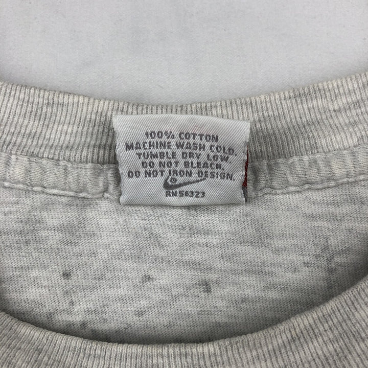 90'S Nike Silver Tag College T-Shirt, Made in USA, Men's Size S (Equivalent), Vintage cotton gray type Vintage Second Hand
