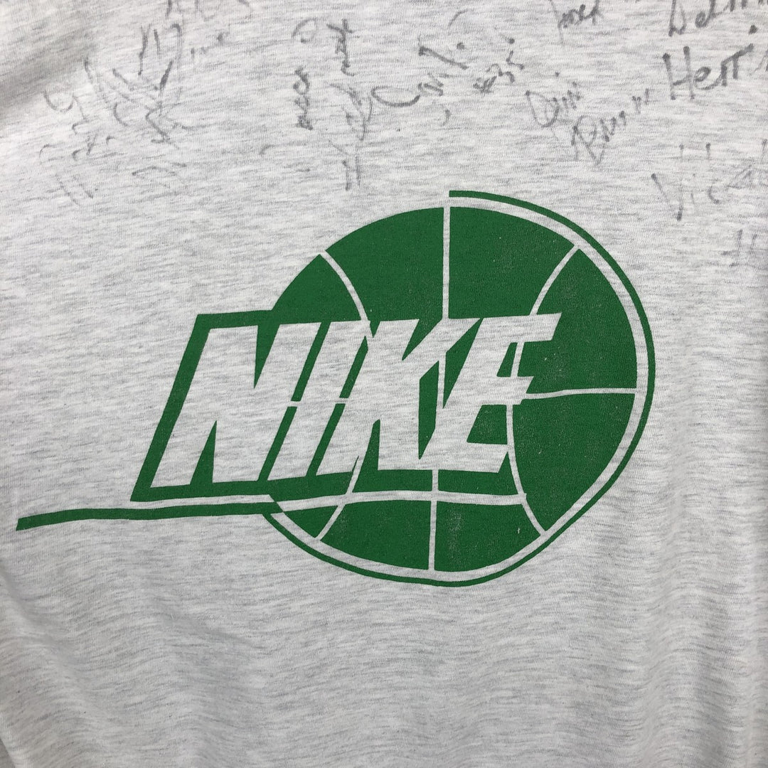90'S Nike Silver Tag College T-Shirt, Made in USA, Men's Size S (Equivalent), Vintage cotton gray type Vintage Second Hand
