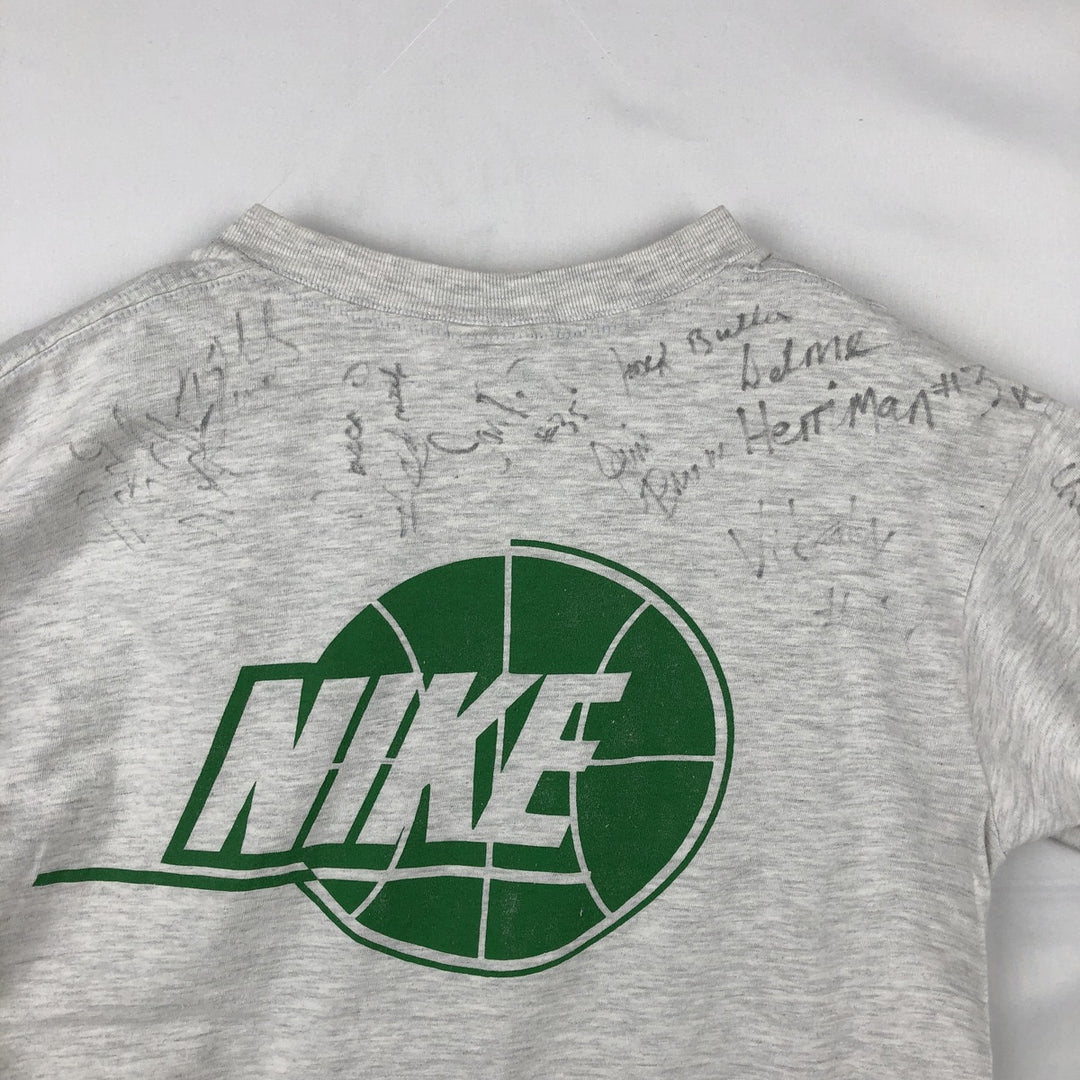 90'S Nike Silver Tag College T-Shirt, Made in USA, Men's Size S (Equivalent), Vintage cotton gray type Vintage Second Hand