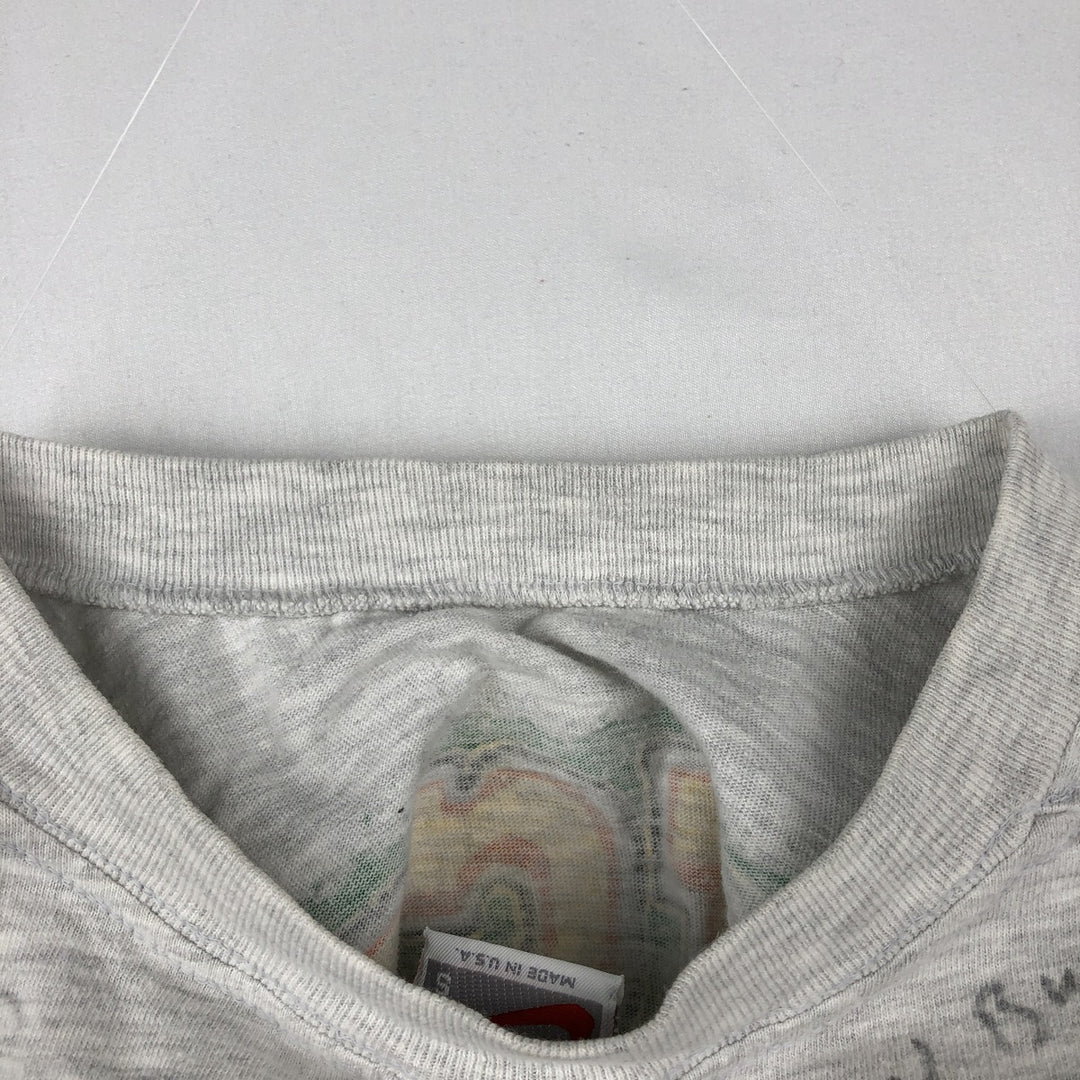 90'S Nike Silver Tag College T-Shirt, Made in USA, Men's Size S (Equivalent), Vintage cotton gray type Vintage Second Hand