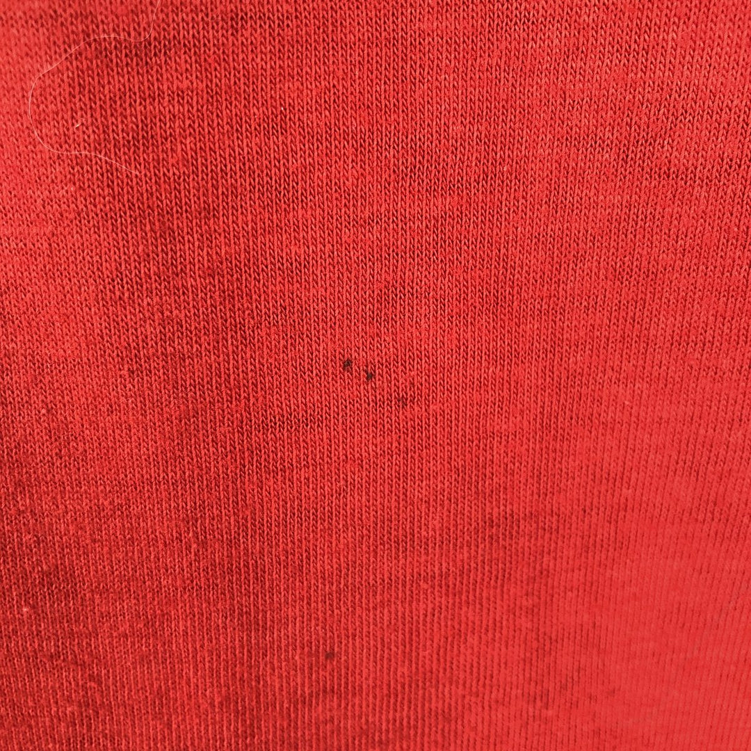 90'S Triple Print 5/8 Sleeve V-Neck College T-Shirt, Men's XL Equivalent, Vintage polyester red type Vintage Second Hand