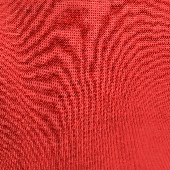 90'S Triple Print 5/8 Sleeve V-Neck College T-Shirt, Men's XL Equivalent, Vintage polyester red type Vintage Second Hand