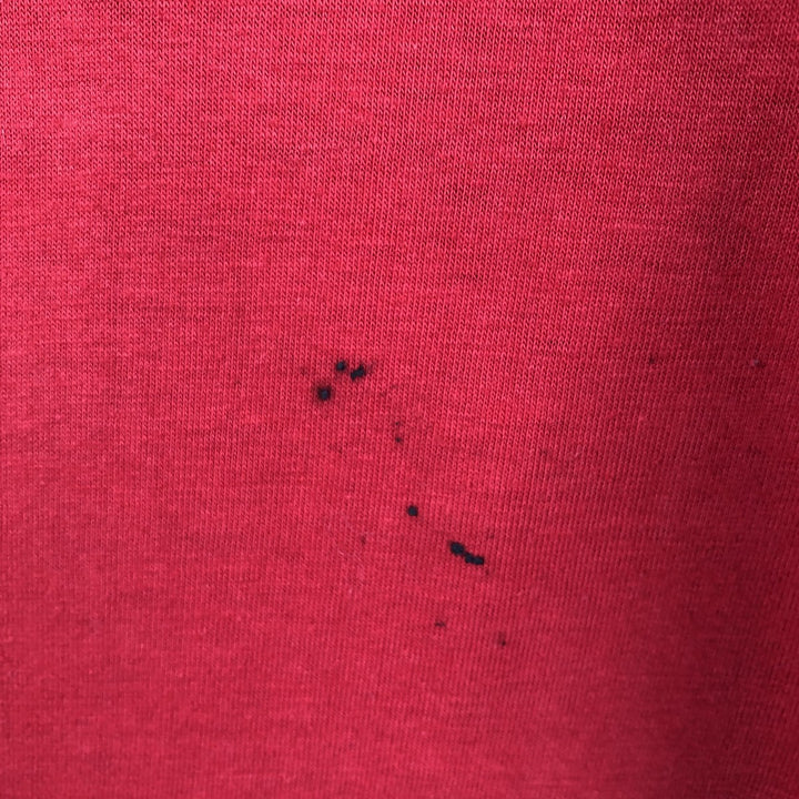 90'S Triple Print 5/8 Sleeve V-Neck College T-Shirt, Men's XL Equivalent, Vintage polyester red type Vintage Second Hand