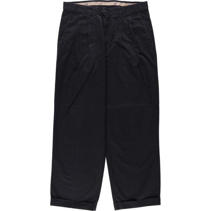 2000'S Dockers Classic Fit Two-Pleat Chino Pants, Men's Size W32 (approx.) cotton black type Vintage Second Hand