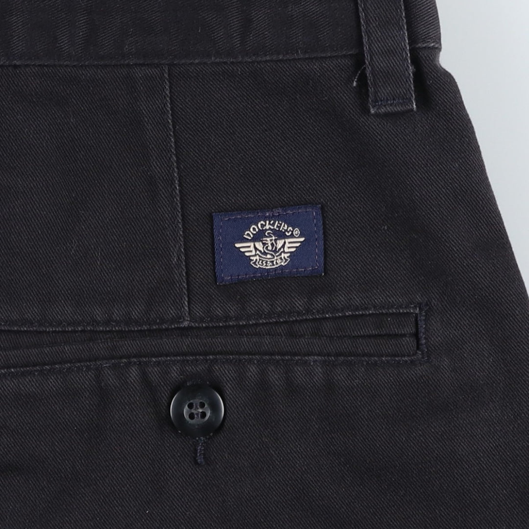2000'S Dockers Classic Fit Two-Pleat Chino Pants, Men's Size W32 (approx.) cotton black type Vintage Second Hand