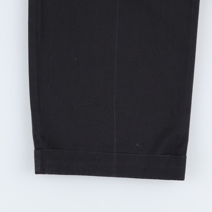 2000'S Dockers Classic Fit Two-Pleat Chino Pants, Men's Size W32 (approx.) cotton black type Vintage Second Hand