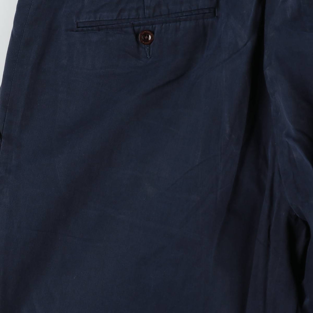 Ralph Lauren POLO by Ralph Lauren Chino Pants Men's W32 equivalent silk navy blue type Vintage Second Hand