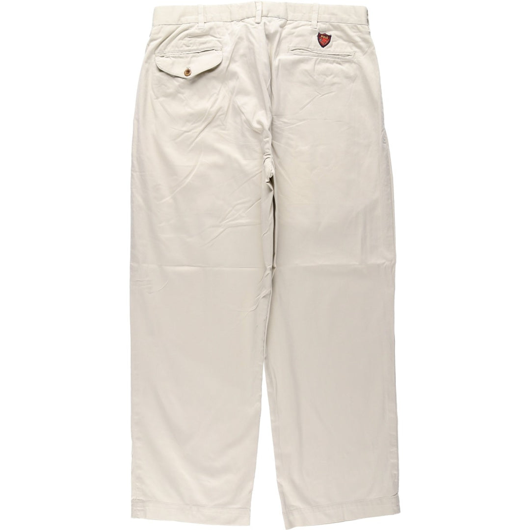 Ralph Lauren POLO GOLF two-pleat chino pants, men's size W35 cotton Beige type Vintage Second Hand