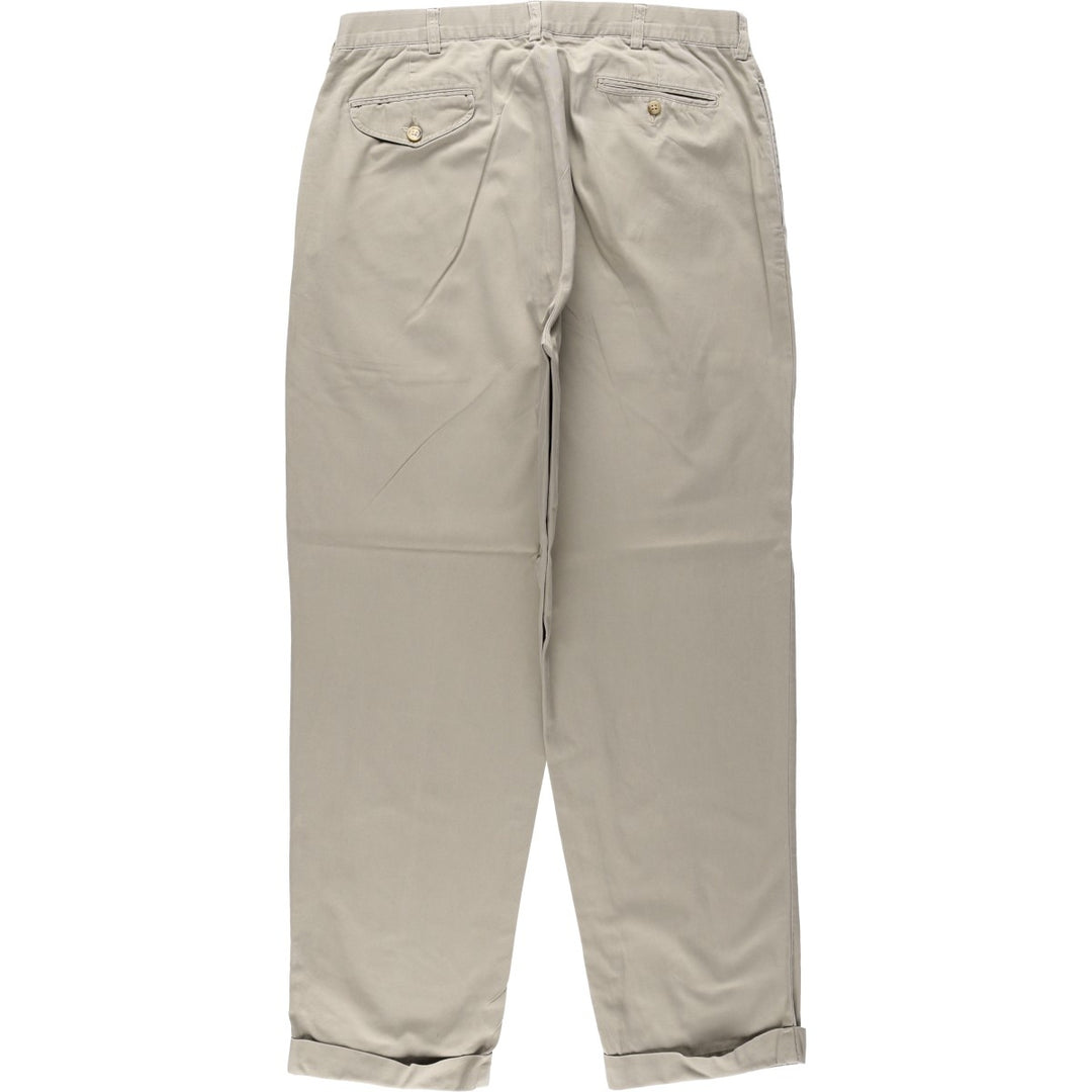 Ralph Lauren POLO by Ralph Lauren Two-pleat Chino Pants for Men, W36 cotton Beige type Vintage Second Hand