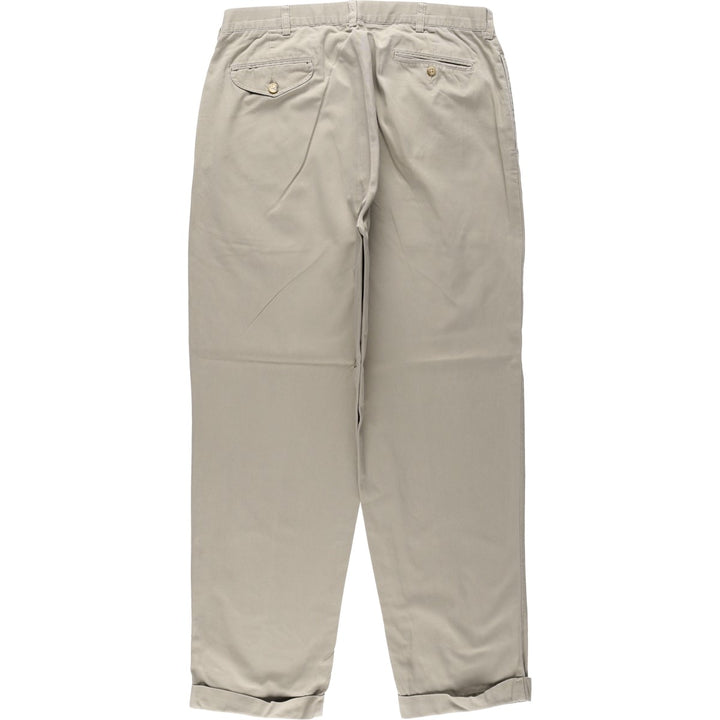 Ralph Lauren POLO by Ralph Lauren Two-pleat Chino Pants for Men, W36 cotton Beige type Vintage Second Hand