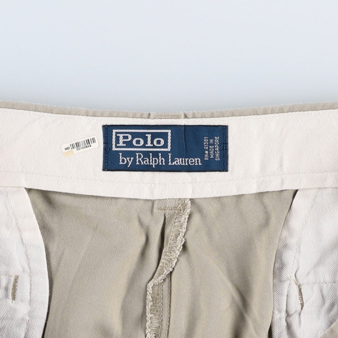 Ralph Lauren POLO by Ralph Lauren Two-pleat Chino Pants for Men, W36 cotton Beige type Vintage Second Hand