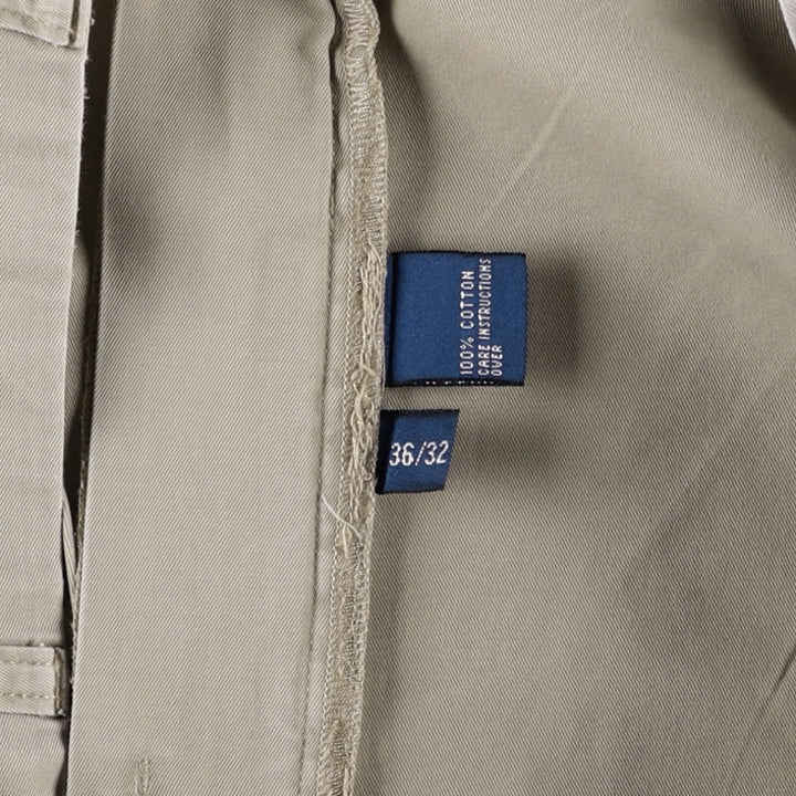 Ralph Lauren POLO by Ralph Lauren Two-pleat Chino Pants for Men, W36 cotton Beige type Vintage Second Hand