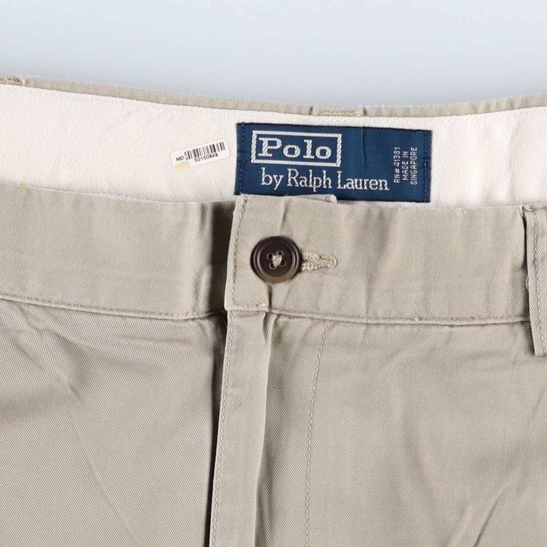 Ralph Lauren POLO by Ralph Lauren Two-pleat Chino Pants for Men, W36 cotton Beige type Vintage Second Hand