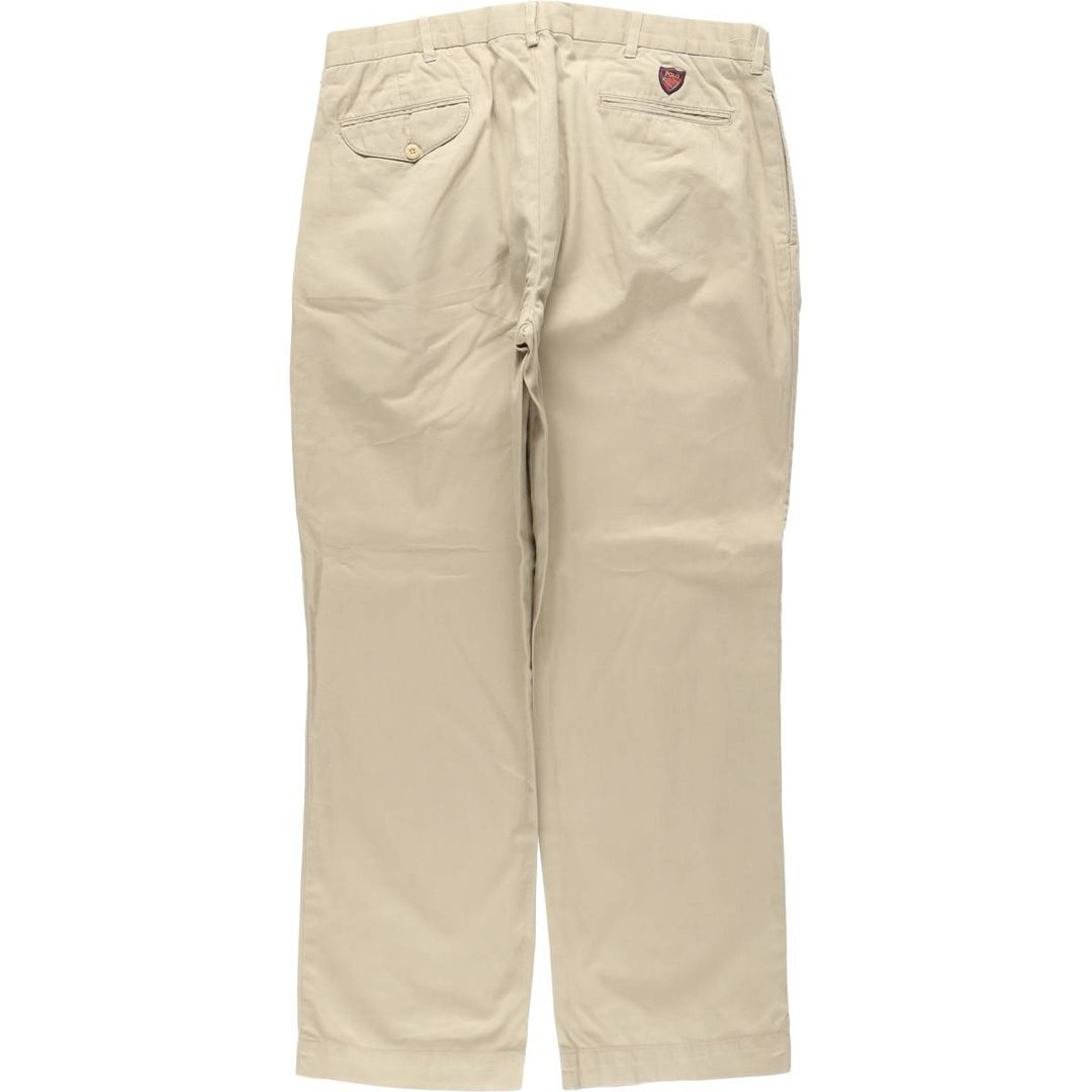 Ralph Lauren POLO GOLF Fairway Fit Pants, two-pleat chino pants, men's size W37 (approx.) cotton Beige type Vintage Second Hand