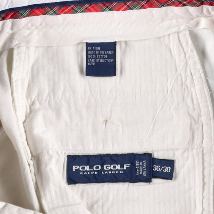 Ralph Lauren POLO GOLF Chino Pants, Men's Size W38 (approx.) cotton white type Vintage Second Hand