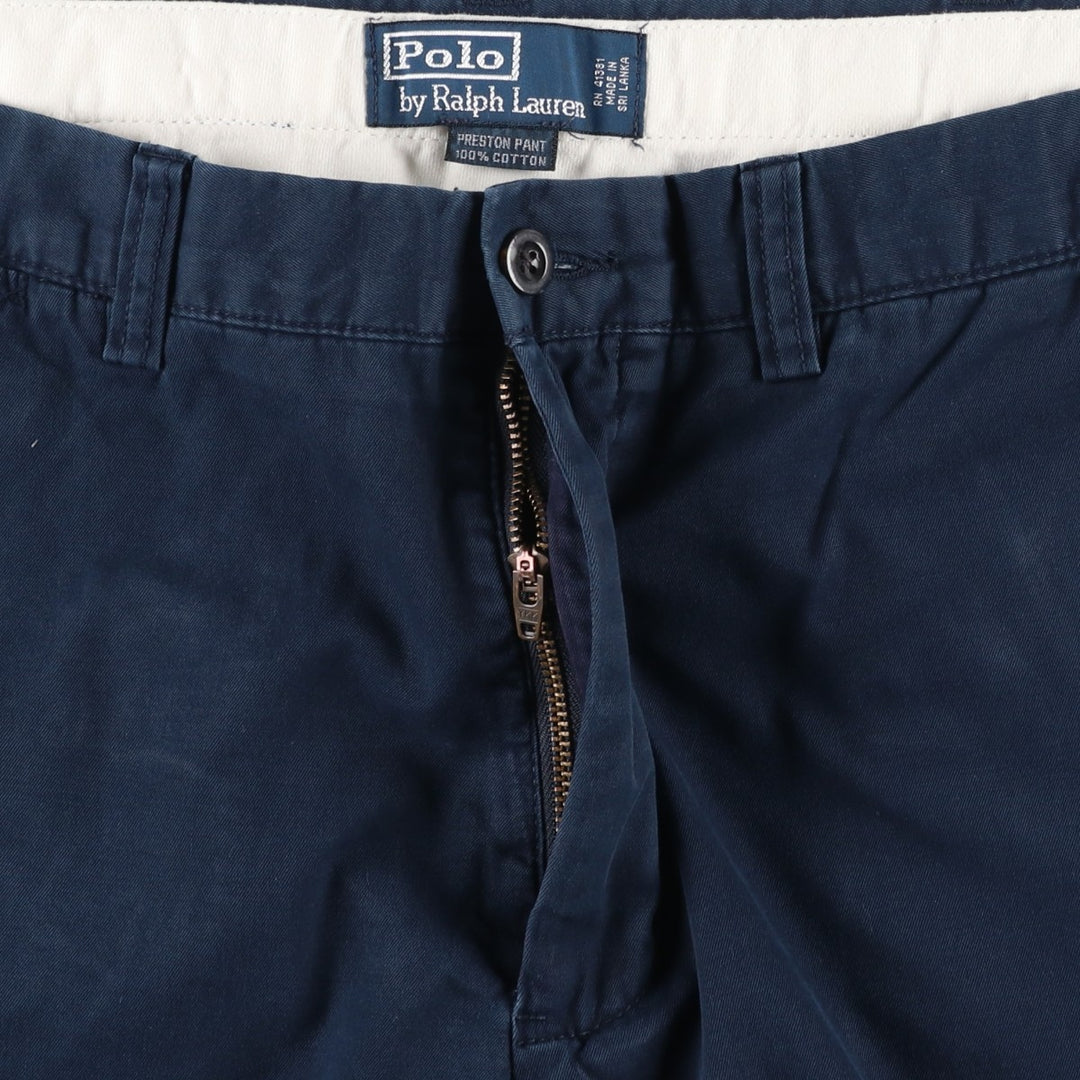 Ralph Lauren POLO by Ralph Lauren PRESTON PANT Chino pants for men, equivalent to w37 cotton navy blue type Vintage Second Hand