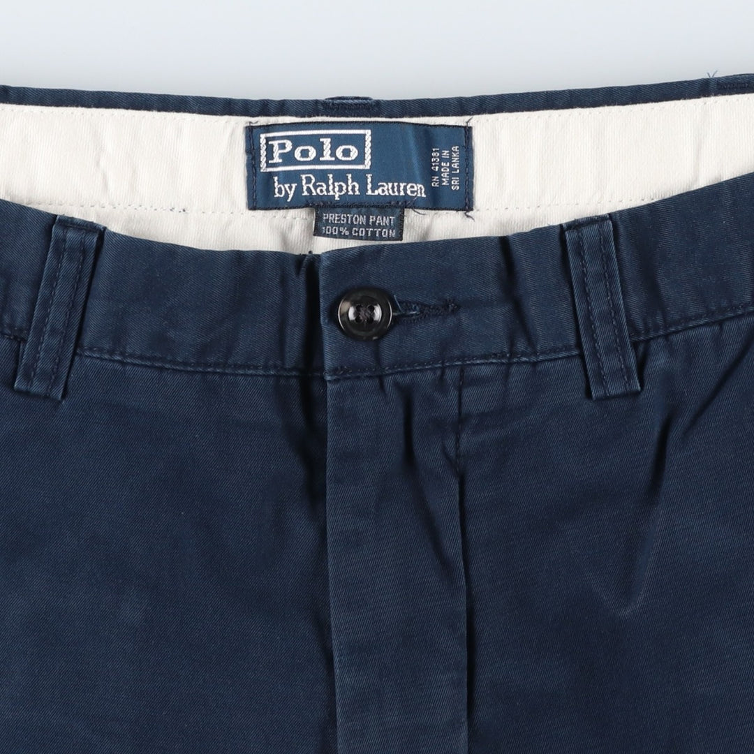 Ralph Lauren POLO by Ralph Lauren PRESTON PANT Chino pants for men, equivalent to w37 cotton navy blue type Vintage Second Hand