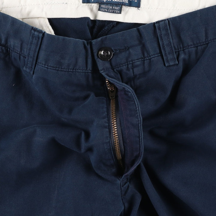 Ralph Lauren POLO by Ralph Lauren PRESTON PANT Chino pants for men, equivalent to w37 cotton navy blue type Vintage Second Hand