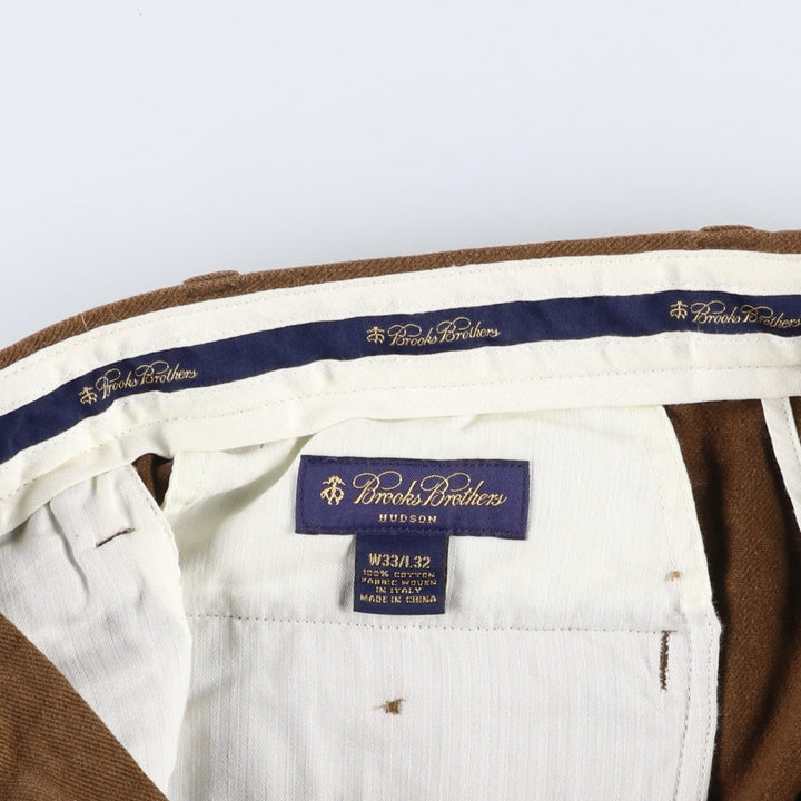 Brooks Brothers HUDSON Men's Size W33 (approx.) cotton brown type Vintage Second Hand