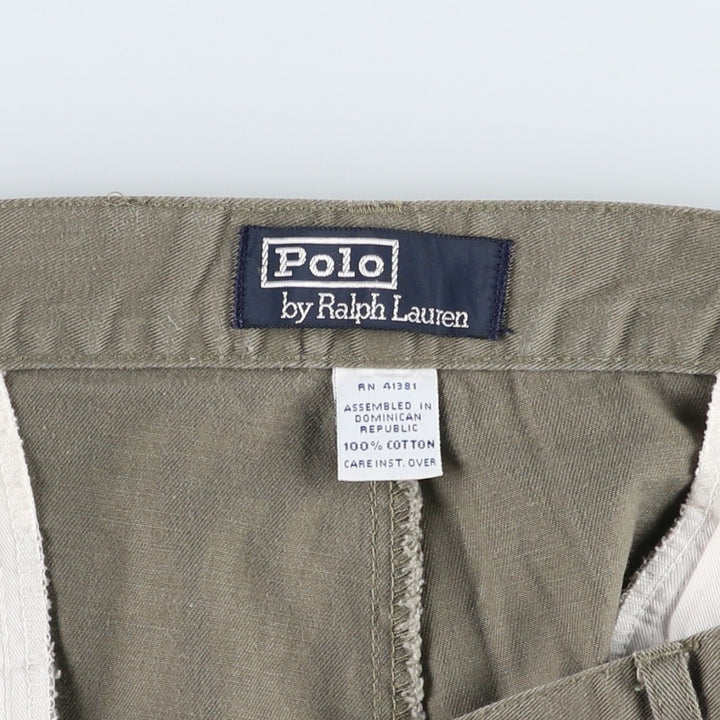 Ralph Lauren POLO by Ralph Lauren Two-pleat Chino Pants for Men, W35 cotton Khaki type Vintage Second Hand