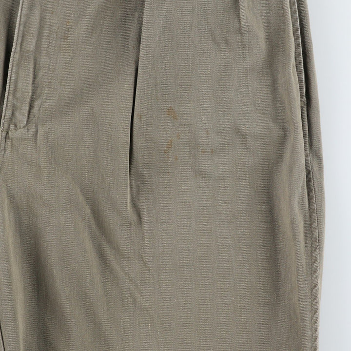 Ralph Lauren POLO by Ralph Lauren Two-pleat Chino Pants for Men, W35 cotton Khaki type Vintage Second Hand