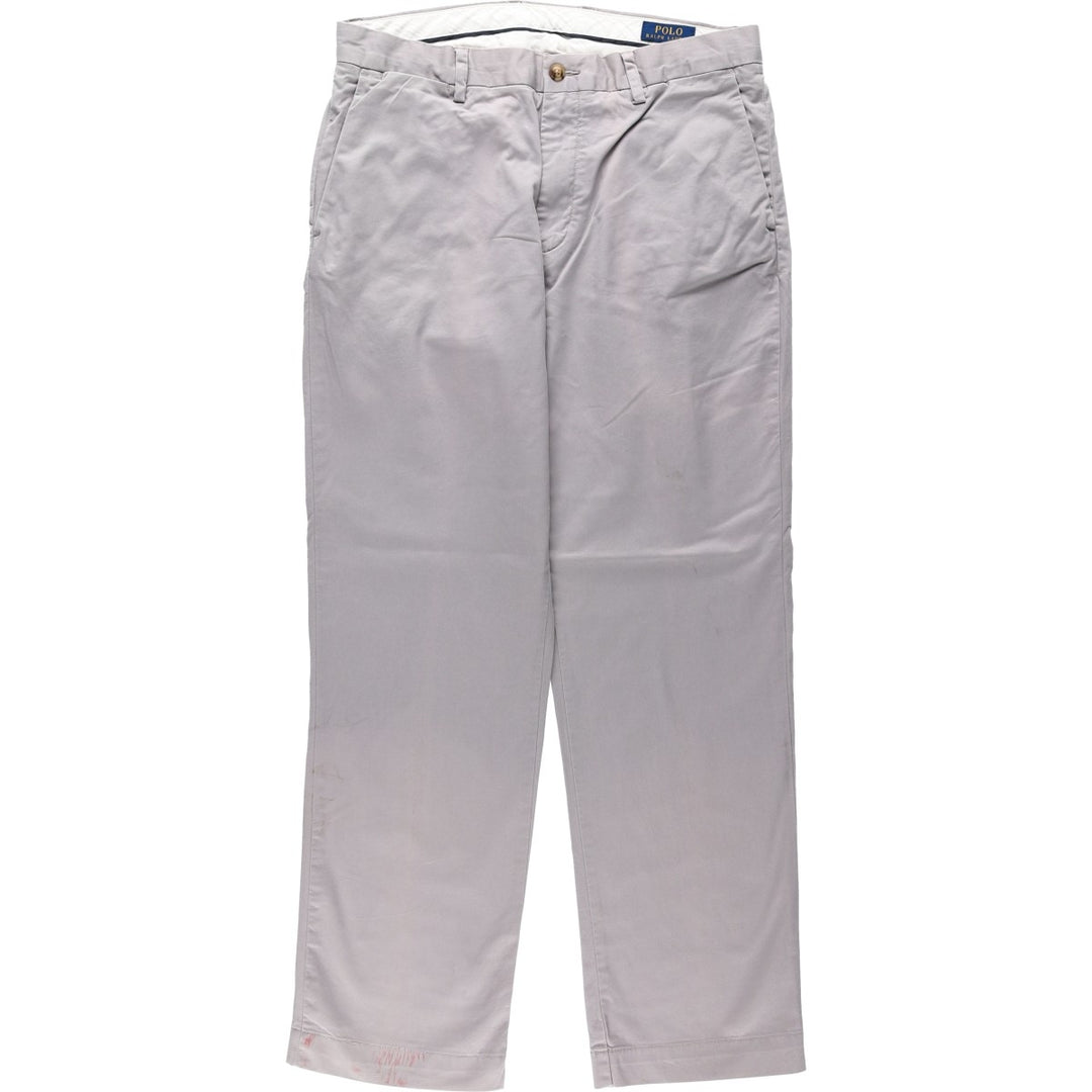 Ralph Lauren POLO RALPH LAUREN STRETCH CLASSIC FIT Chino Pants, Men's Size W34 (approx.) cotton gray type Vintage Second Hand