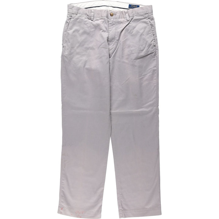 Ralph Lauren POLO RALPH LAUREN STRETCH CLASSIC FIT Chino Pants, Men's Size W34 (approx.) cotton gray type Vintage Second Hand
