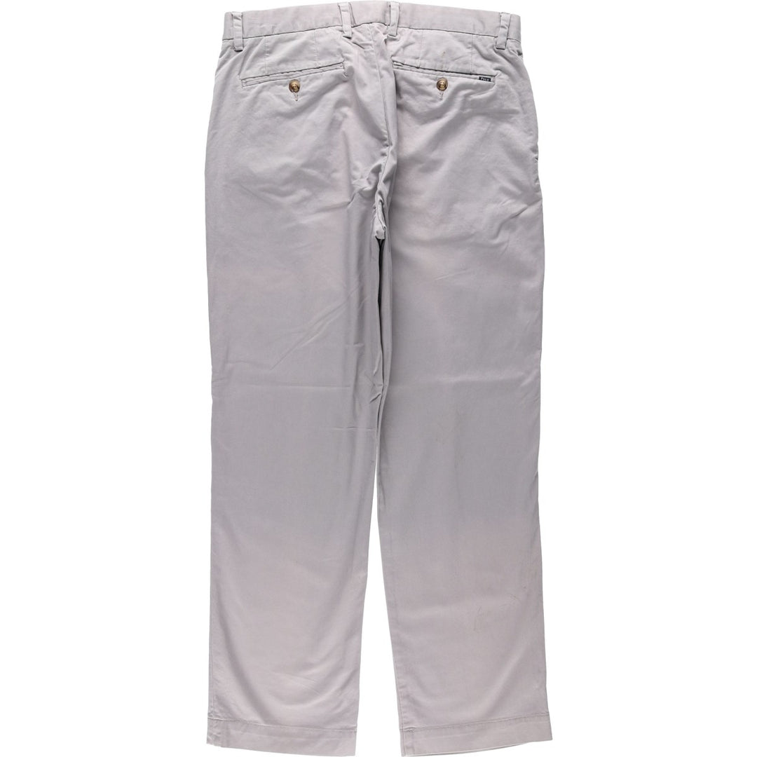 Ralph Lauren POLO RALPH LAUREN STRETCH CLASSIC FIT Chino Pants, Men's Size W34 (approx.) cotton gray type Vintage Second Hand