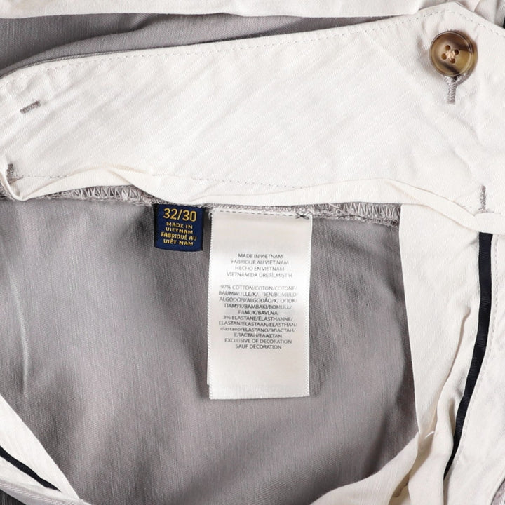 Ralph Lauren POLO RALPH LAUREN STRETCH CLASSIC FIT Chino Pants, Men's Size W34 (approx.) cotton gray type Vintage Second Hand
