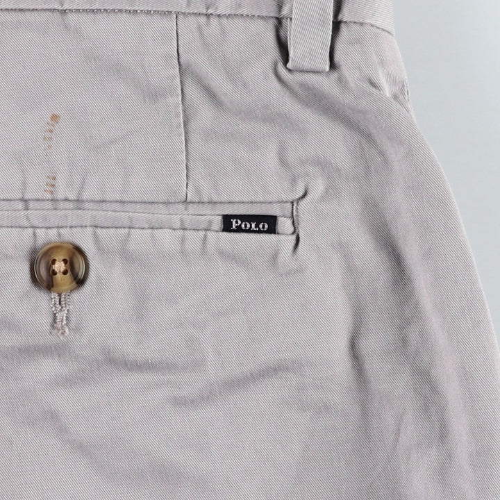 Ralph Lauren POLO RALPH LAUREN STRETCH CLASSIC FIT Chino Pants, Men's Size W34 (approx.) cotton gray type Vintage Second Hand