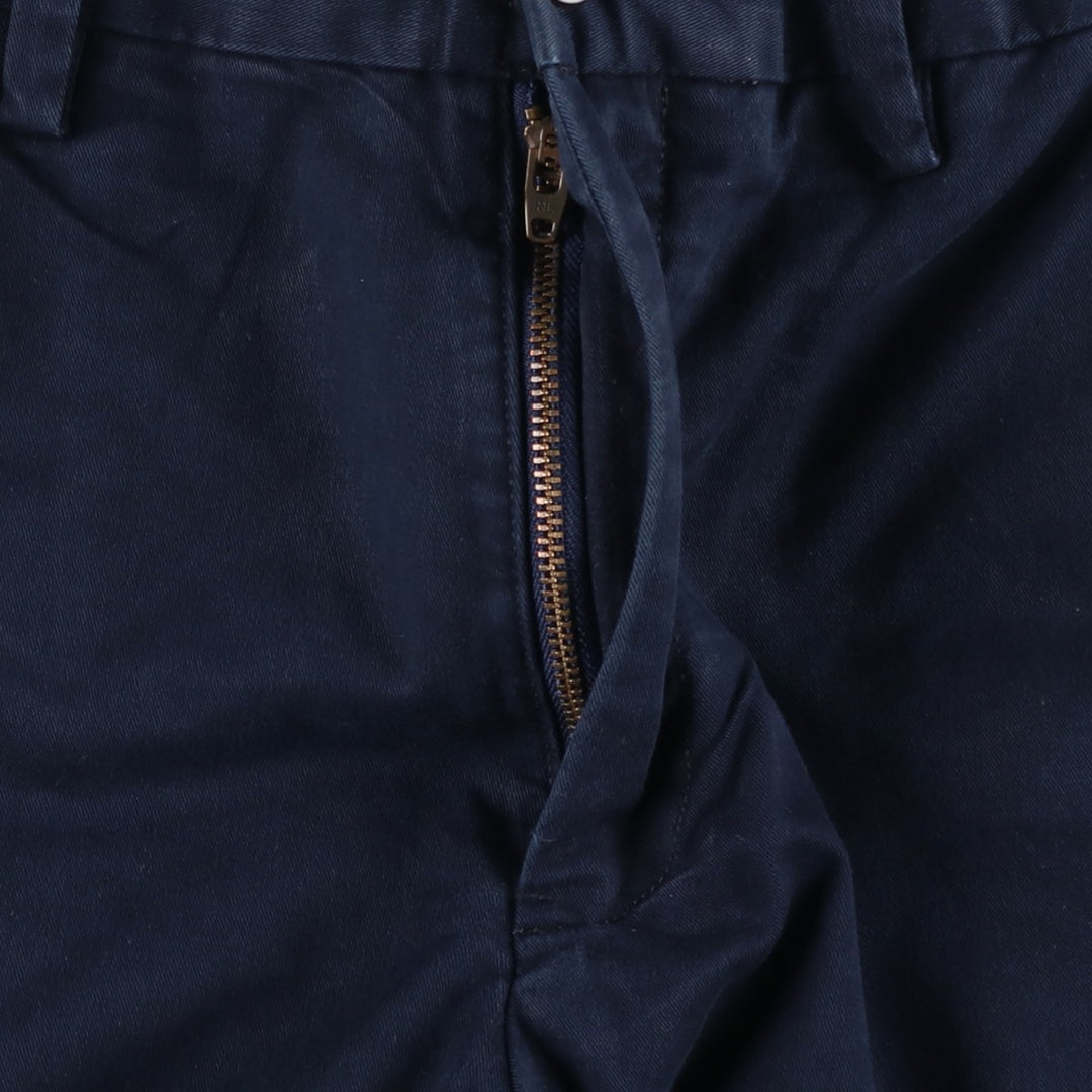 Ralph Lauren POLO RALPH LAUREN STRETCH SLIM FIT Chino Pants, Men's W35 (approx.) cotton navy blue type Vintage Second Hand