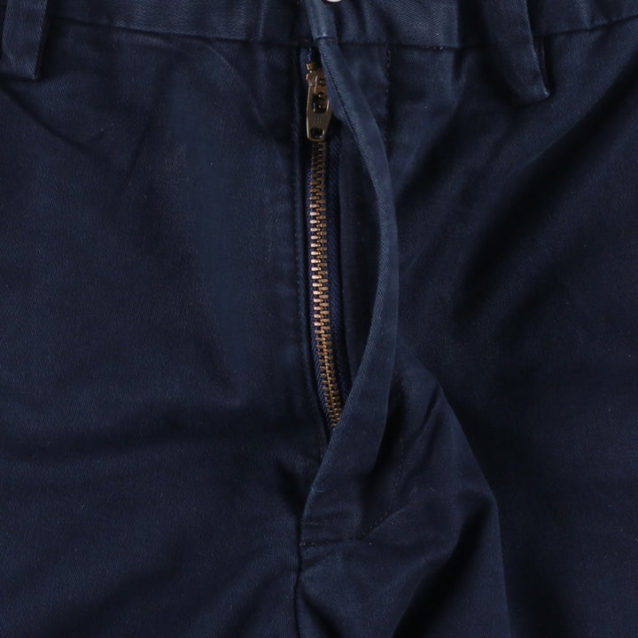 Ralph Lauren POLO RALPH LAUREN STRETCH SLIM FIT Chino Pants, Men's W35 (approx.) cotton navy blue type Vintage Second Hand