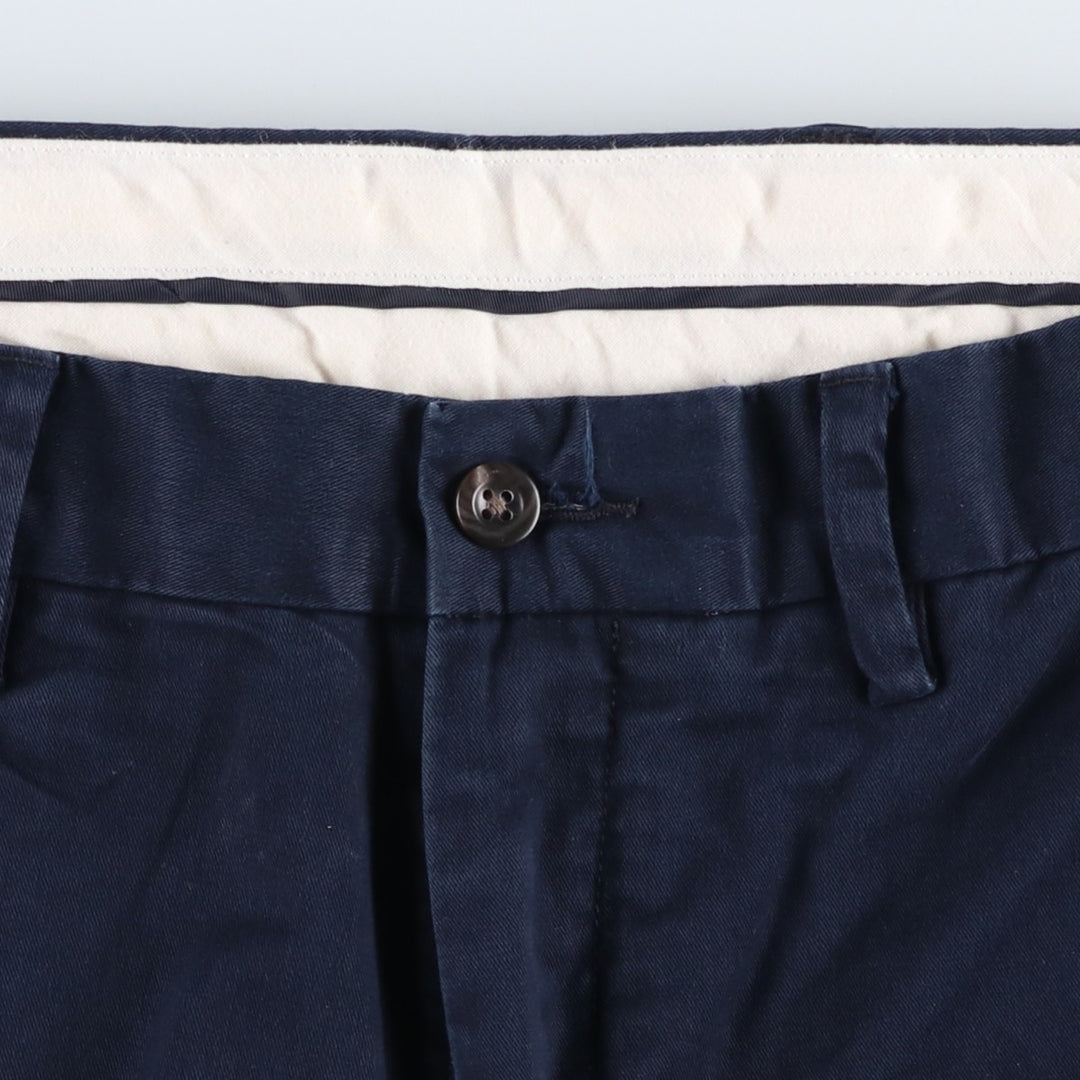 Ralph Lauren POLO RALPH LAUREN STRETCH SLIM FIT Chino Pants, Men's W35 (approx.) cotton navy blue type Vintage Second Hand