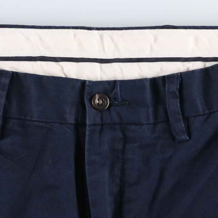 Ralph Lauren POLO RALPH LAUREN STRETCH SLIM FIT Chino Pants, Men's W35 (approx.) cotton navy blue type Vintage Second Hand