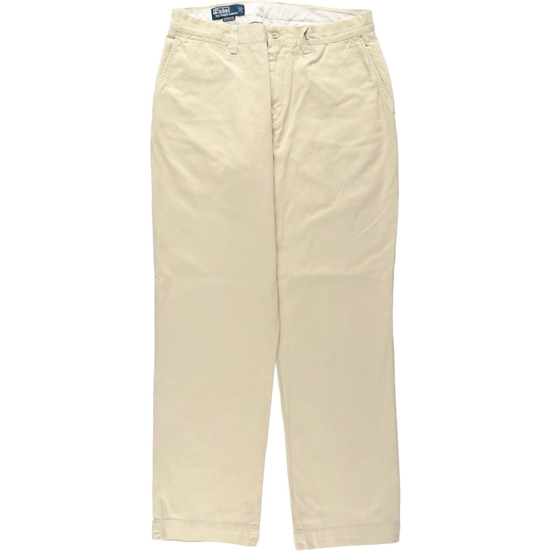 Ralph Lauren POLO by Ralph Lauren SUFFIELD PANT Chino pants for men, W33 equivalent cotton Beige type Vintage Second Hand
