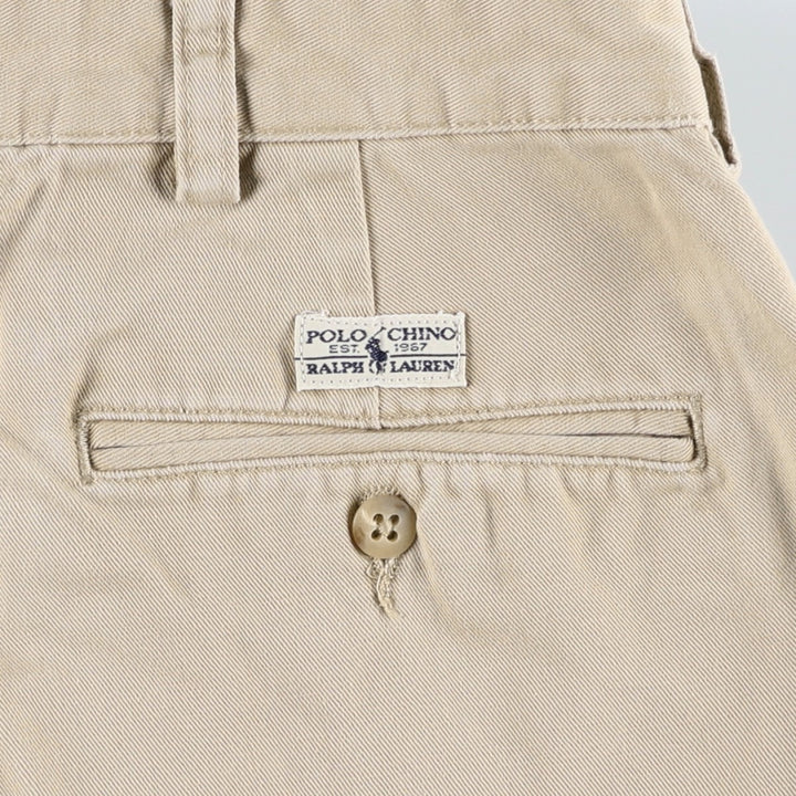 Ralph Lauren Polo Ralph Lauren Two-pleat Chino Pants for Men, W34 equivalent cotton Beige type Vintage Second Hand