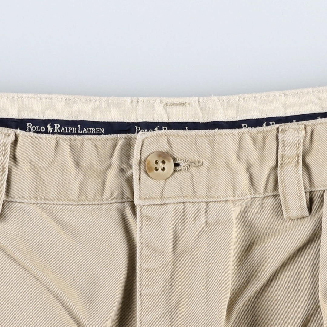 Ralph Lauren Polo Ralph Lauren Two-pleat Chino Pants for Men, W34 equivalent cotton Beige type Vintage Second Hand