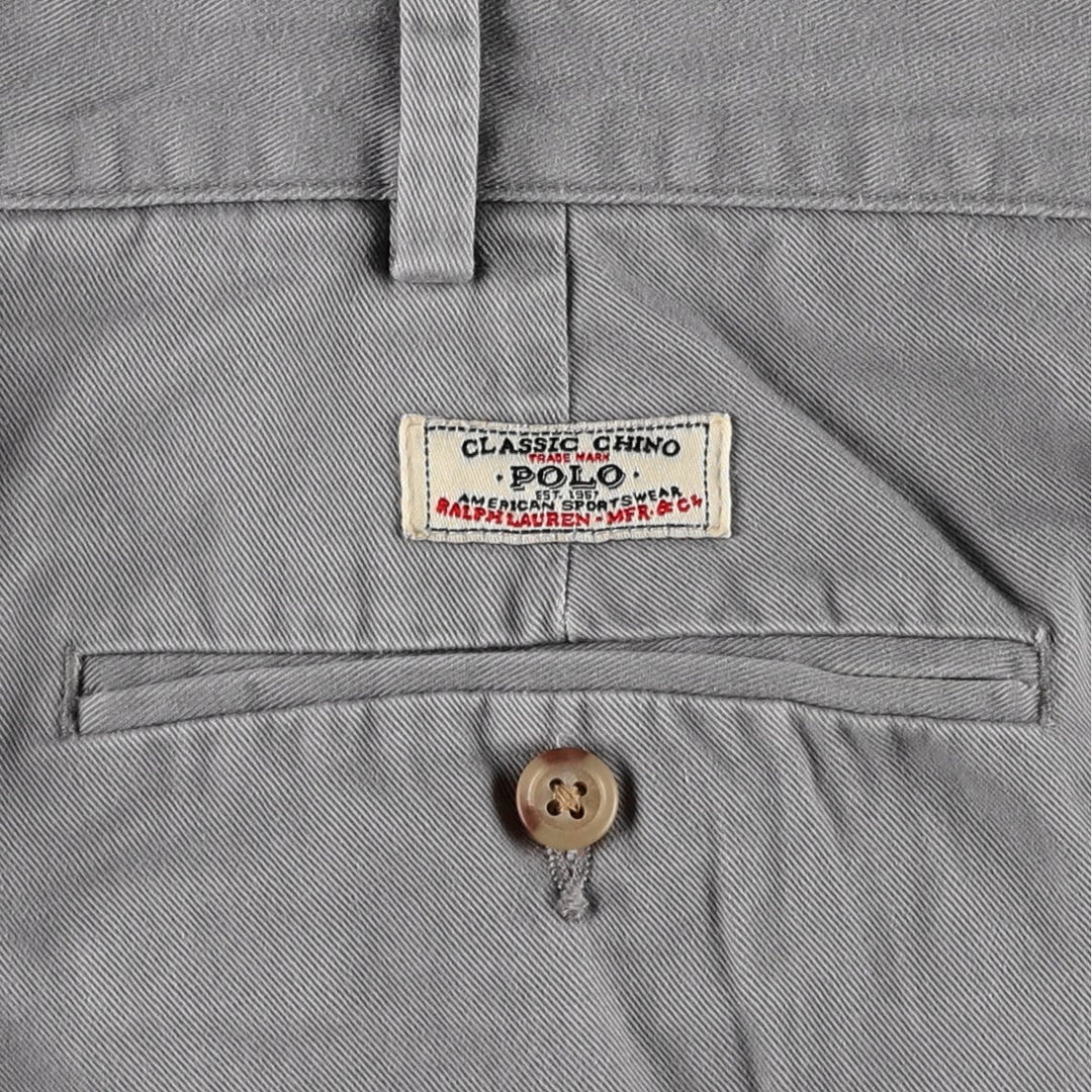 Ralph Lauren POLO by Ralph Lauren Chino Pants Men's W34 equivalent cotton gray type Vintage Second Hand