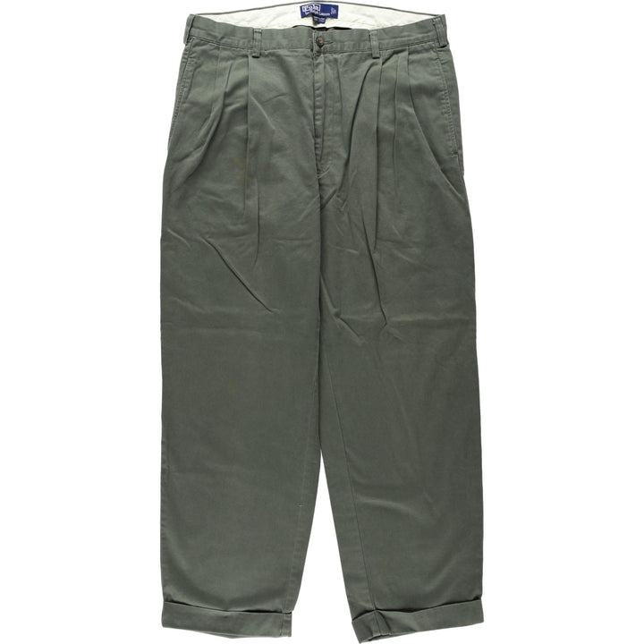 Ralph Lauren POLO RALPH LAUREN HAMMOND PANT, two-pleat chino pants, men's size W36 cotton Khaki type Vintage Second Hand