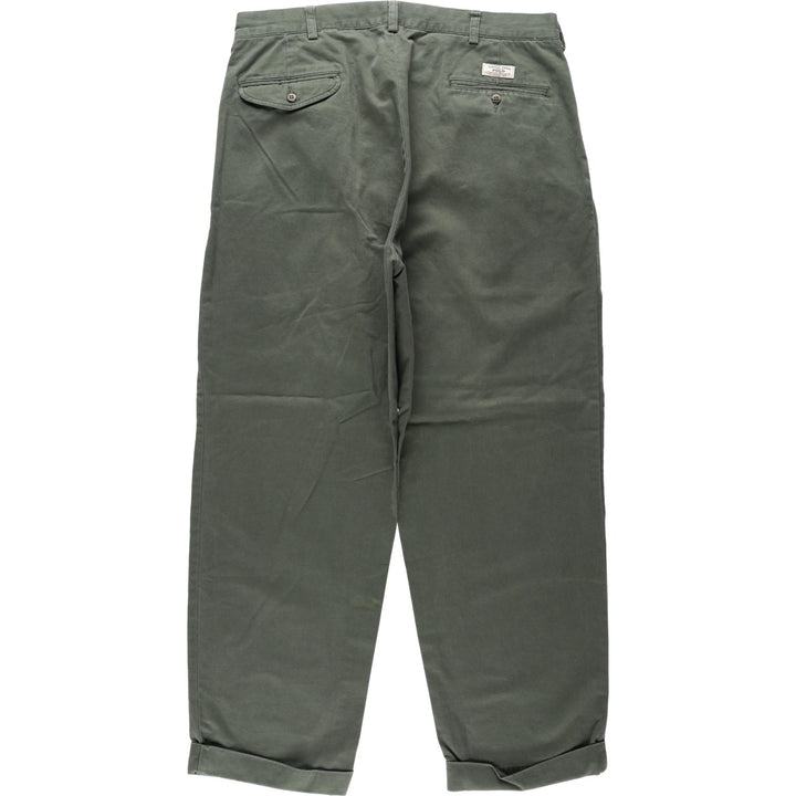 Ralph Lauren POLO RALPH LAUREN HAMMOND PANT, two-pleat chino pants, men's size W36 cotton Khaki type Vintage Second Hand