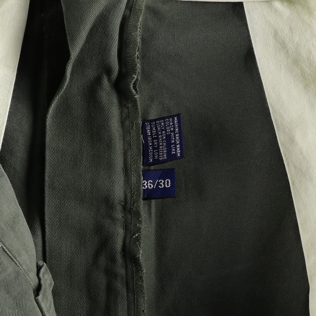 Ralph Lauren POLO RALPH LAUREN HAMMOND PANT, two-pleat chino pants, men's size W36 cotton Khaki type Vintage Second Hand