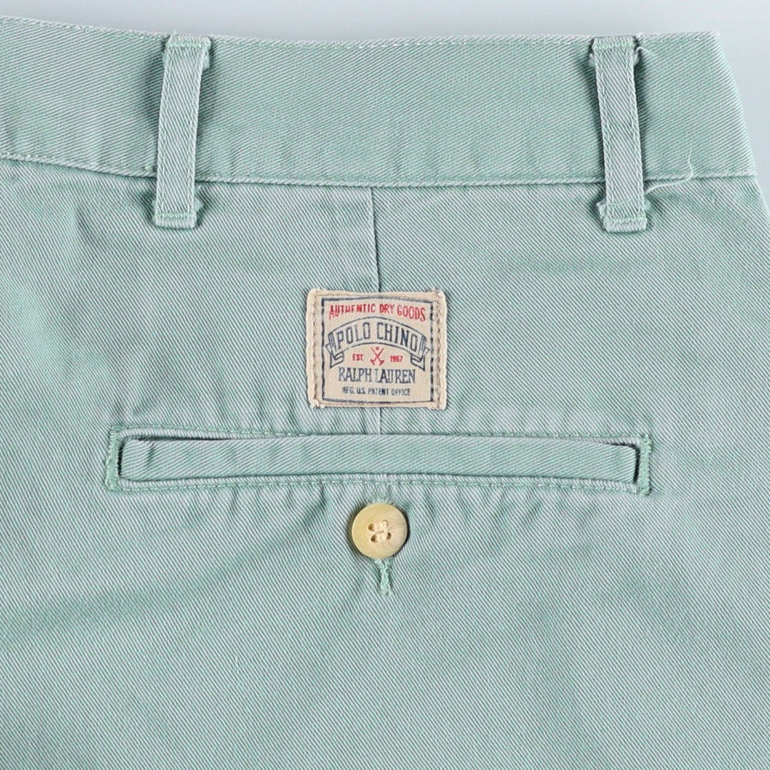 Ralph Lauren two-pleat chino pants, men's size W32 (approx.) unclear Mint green Vintage Second Hand