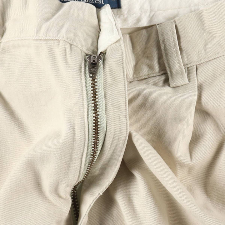 Ralph Lauren POLO by Ralph Lauren HAMMOND PANT, two-pleat chino pants, men's, w34 equivalent cotton Beige type Vintage Second Hand