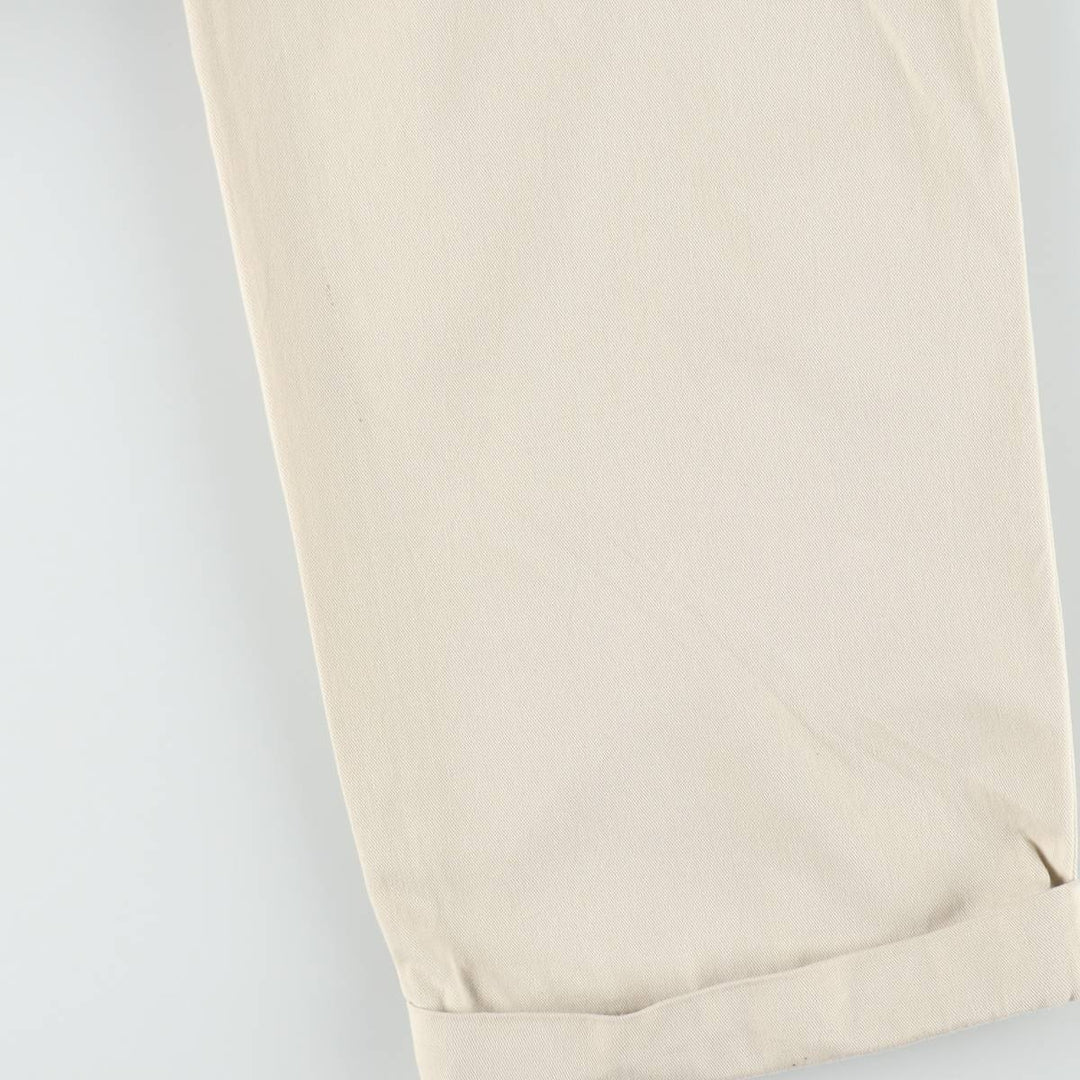 Ralph Lauren POLO by Ralph Lauren HAMMOND PANT, two-pleat chino pants, men's, w34 equivalent cotton Beige type Vintage Second Hand