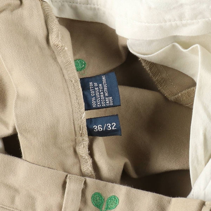 Ralph Lauren POLO by Ralph Lauren all-over print chino pants, men's size W36 (approx.) cotton Beige type Vintage Second Hand