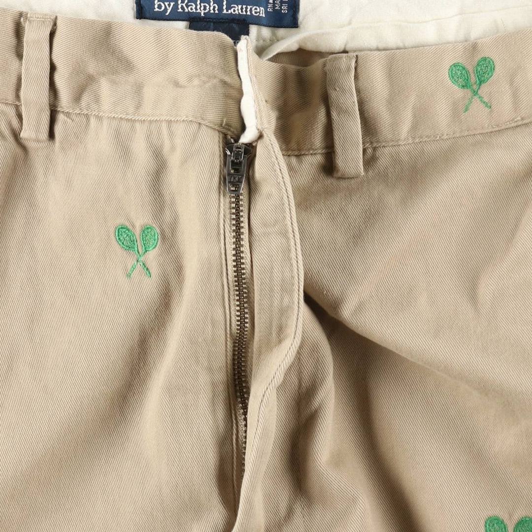 Ralph Lauren POLO by Ralph Lauren all-over print chino pants, men's size W36 (approx.) cotton Beige type Vintage Second Hand